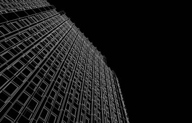 soyut mimari duvar kağıdı yüksek ofis tasarımı, dijital konsept arkaplan