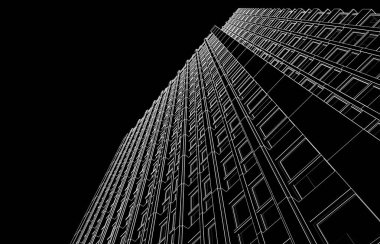 soyut mimari duvar kağıdı yüksek ofis tasarımı, dijital konsept arkaplan