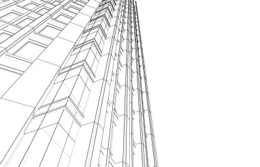soyut mimari duvar kağıdı yüksek ofis tasarımı, dijital konsept arkaplan