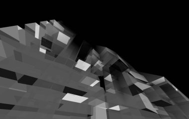 Yüksek binanın soyut mimari duvar kağıdı tasarımı, dijital konsept arkaplan