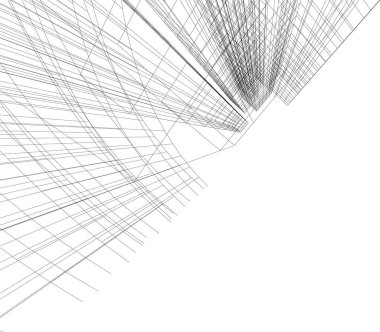 Gelecekçi şehir gökdelenleri arka plan, vektör illüstrasyonu