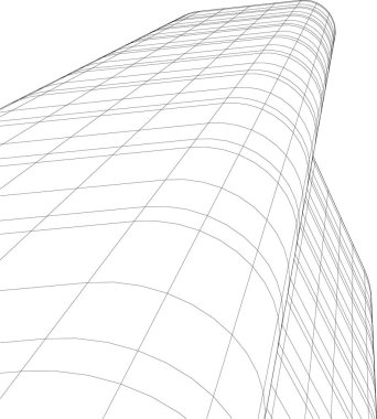 Gelecekçi şehir gökdelenleri arka plan, vektör illüstrasyonu