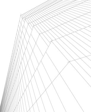 Gelecekçi şehir gökdelenleri arka plan, vektör illüstrasyonu