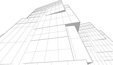 Gelecekçi şehir gökdelenleri arka plan, vektör illüstrasyonu