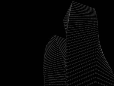 Soyut fütüristik arka plan, bir iş için modern grafik tasarımı, duvar kağıdı gökdelenleri tasarımı, vektör illüstrasyonu. soyut mimari duvar kağıdı