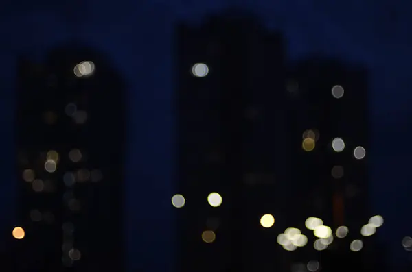 Foto Luces Ciudad Por Noche — Foto de Stock