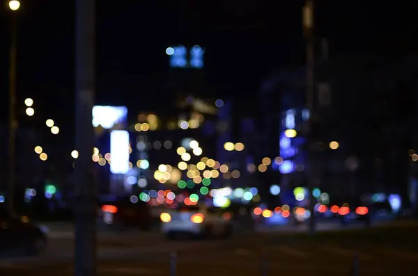 Фото Светофоров Городе Ночью — стоковое фото
