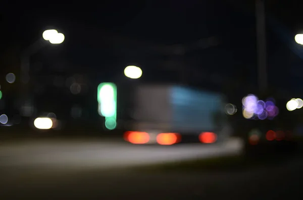 Photo Traffic Lights City Night — Stock Photo, Image