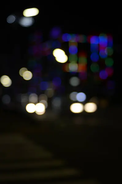 夜市红绿灯的照片 — 图库照片
