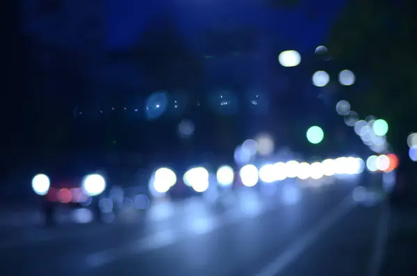 Photo Traffic Lights City Night — Stock Photo, Image