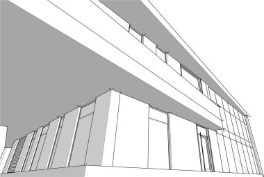 Ev yapımı mimari çizim vektörü illüstrasyonu