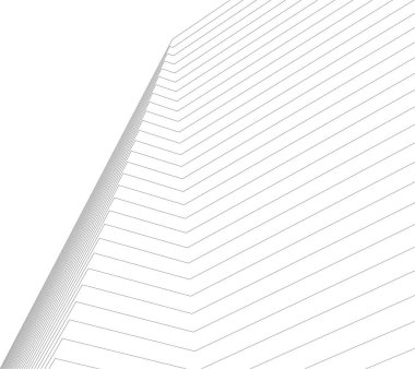 Gelecekçi soyut gökdelen arkaplanı, vektör illüstrasyonu