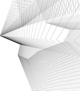 Gelecekçi soyut gökdelen arkaplanı, vektör illüstrasyonu