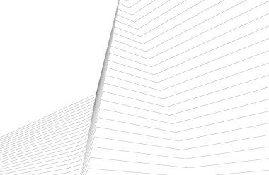 Gelecekçi soyut gökdelen arkaplanı, vektör illüstrasyonu