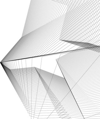 Gelecekçi soyut gökdelenler arka plan, vektör illüstrasyonu