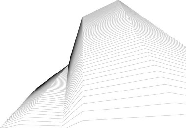 Gelecekçi soyut gökdelenler arka plan, vektör illüstrasyonu