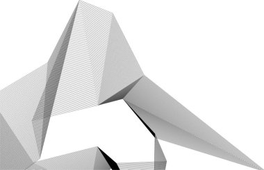 Gelecekçi soyut gökdelenler arka plan, vektör illüstrasyonu