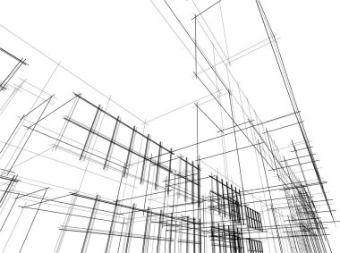 Gelecekçi şehir gökdelenleri arka plan, vektör illüstrasyonu