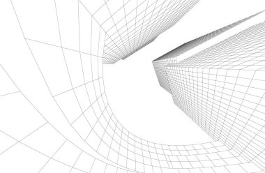 Gelecekçi şehir gökdelenleri arka plan, vektör illüstrasyonu