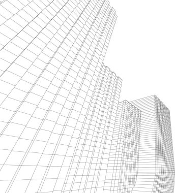 Soyut fütüristik arka plan, bir iş için modern grafik tasarımı, duvar kağıdı gökdelenleri tasarımı, dijital vektör illüstrasyonu. soyut mimari duvar kağıdı