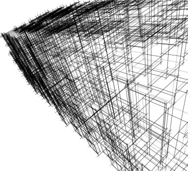 Soyut fütüristik arka plan, bir iş için modern grafik tasarımı, duvar kağıdı gökdelenleri tasarımı, dijital vektör illüstrasyonu. soyut mimari duvar kağıdı