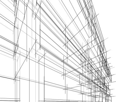 Soyut fütüristik arka plan, bir iş için modern grafik tasarımı, duvar kağıdı gökdelenleri tasarımı, dijital vektör illüstrasyonu. soyut mimari duvar kağıdı