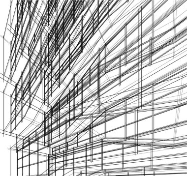 Soyut fütüristik arka plan, bir iş için modern grafik tasarımı, duvar kağıdı gökdelenleri tasarımı, dijital vektör illüstrasyonu. soyut mimari duvar kağıdı