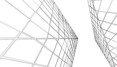 Soyut fütüristik arka plan, bir iş için modern grafik tasarımı, duvar kağıdı gökdelenleri tasarımı, dijital vektör illüstrasyonu. soyut mimari duvar kağıdı