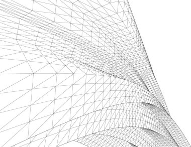 Soyut fütüristik arka plan, bir iş için modern grafik tasarımı, duvar kağıdı gökdelenleri tasarımı, dijital vektör illüstrasyonu. soyut mimari duvar kağıdı