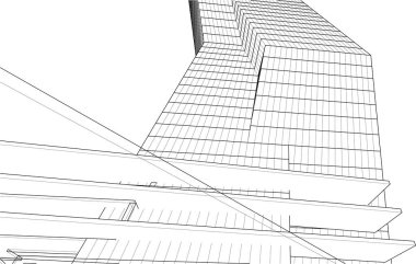 Soyut fütüristik arka plan, bir iş için modern grafik tasarımı, duvar kağıdı gökdelenleri tasarımı, dijital vektör illüstrasyonu. soyut mimari duvar kağıdı