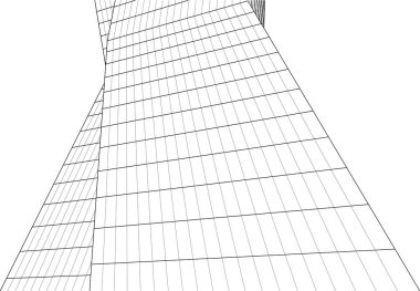 Soyut fütüristik arka plan, bir iş için modern grafik tasarımı, duvar kağıdı gökdelenleri tasarımı, dijital vektör illüstrasyonu. soyut mimari duvar kağıdı