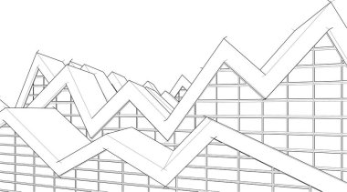 Soyut fütüristik arka plan, bir iş için modern grafik tasarımı, duvar kağıdı gökdelenleri tasarımı, dijital vektör illüstrasyonu. soyut mimari duvar kağıdı