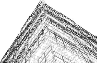 Soyut fütüristik arka plan, bir iş için modern grafik tasarımı, duvar kağıdı gökdelenleri tasarımı, dijital vektör illüstrasyonu. soyut mimari duvar kağıdı