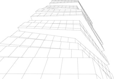 Soyut fütüristik arka plan, bir iş için modern grafik tasarımı, duvar kağıdı gökdelenleri tasarımı, dijital vektör illüstrasyonu. soyut mimari duvar kağıdı