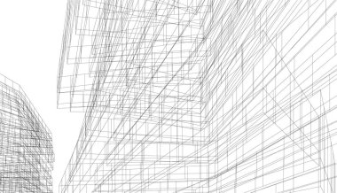 Soyut fütüristik arka plan, bir iş için modern grafik tasarımı, duvar kağıdı gökdelenleri tasarımı, dijital vektör illüstrasyonu. soyut mimari duvar kağıdı
