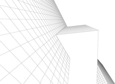 Soyut fütüristik arka plan, bir iş için modern grafik tasarımı, duvar kağıdı gökdelenleri tasarımı, dijital vektör illüstrasyonu. soyut mimari duvar kağıdı