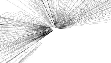 Soyut fütüristik arka plan, bir iş için modern grafik tasarımı, duvar kağıdı gökdelenleri tasarımı, dijital vektör illüstrasyonu. soyut mimari duvar kağıdı