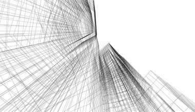 Soyut fütüristik arka plan, bir iş için modern grafik tasarımı, duvar kağıdı gökdelenleri tasarımı, dijital vektör illüstrasyonu. soyut mimari duvar kağıdı