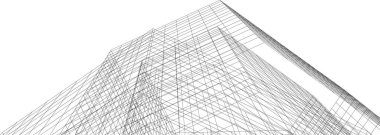 Soyut fütüristik arka plan, bir iş için modern grafik tasarımı, duvar kağıdı gökdelenleri tasarımı, dijital vektör illüstrasyonu. soyut mimari duvar kağıdı