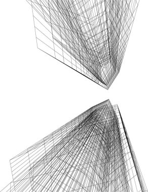 Soyut fütüristik arka plan, bir iş için modern grafik tasarımı, duvar kağıdı gökdelenleri tasarımı, dijital vektör illüstrasyonu. soyut mimari duvar kağıdı