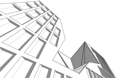 Soyut fütüristik arka plan, bir iş için modern grafik tasarımı, duvar kağıdı gökdelenleri tasarımı, dijital vektör illüstrasyonu. soyut mimari duvar kağıdı