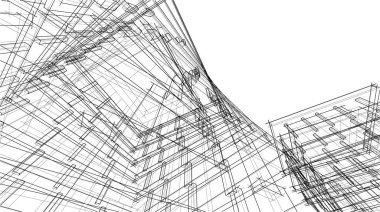 Soyut fütüristik arka plan, bir iş için modern grafik tasarımı, duvar kağıdı gökdelenleri tasarımı, dijital vektör illüstrasyonu. soyut mimari duvar kağıdı