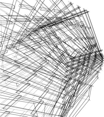 Soyut fütüristik arka plan, bir iş için modern grafik tasarımı, duvar kağıdı gökdelenleri tasarımı, dijital vektör illüstrasyonu. soyut mimari duvar kağıdı