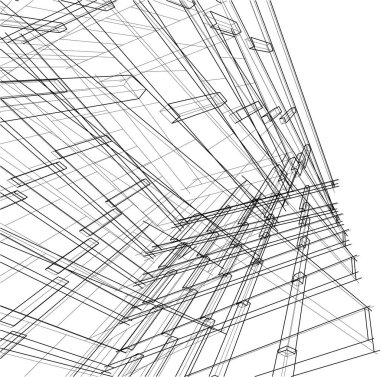 Soyut fütüristik arka plan, bir iş için modern grafik tasarımı, duvar kağıdı gökdelenleri tasarımı, dijital vektör illüstrasyonu. soyut mimari duvar kağıdı