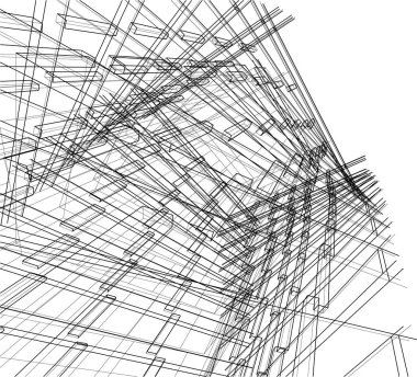 Soyut fütüristik arka plan, bir iş için modern grafik tasarımı, duvar kağıdı gökdelenleri tasarımı, dijital vektör illüstrasyonu. soyut mimari duvar kağıdı