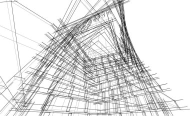 Soyut fütüristik arka plan, bir iş için modern grafik tasarımı, duvar kağıdı gökdelenleri tasarımı, dijital vektör illüstrasyonu. soyut mimari duvar kağıdı