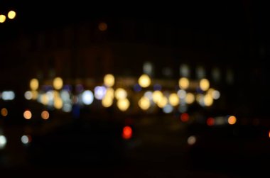 soyut bulanık arkaplan, şehir ışıkları, bokeh