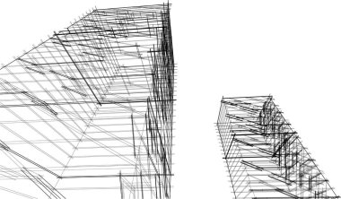 Soyut fütüristik arka plan, bir iş için modern grafik tasarımı, duvar kağıdı gökdelenleri tasarımı, dijital vektör illüstrasyonu. soyut mimari duvar kağıdı