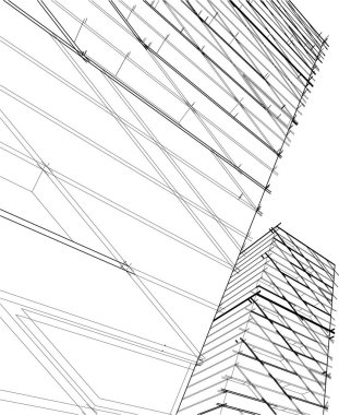 Soyut fütüristik arka plan, bir iş için modern grafik tasarımı, duvar kağıdı gökdelenleri tasarımı, dijital vektör illüstrasyonu. soyut mimari duvar kağıdı