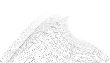 Soyut fütüristik arka plan, bir iş için modern grafik tasarımı, duvar kağıdı gökdelenler tasarımı, dijital illüstrasyon. soyut mimari duvar kağıdı
